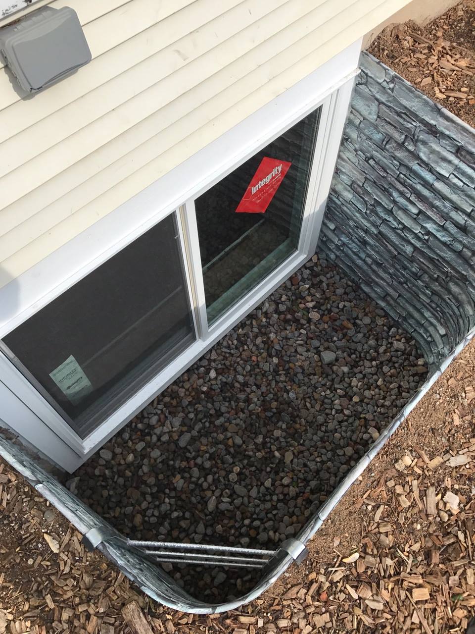 Galvanized Steel Window Wells stonewall finish Photo Gallery Medina