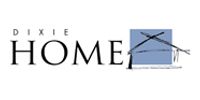 Dixie Home logo with black text and a blue square with a stylized house roof line