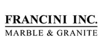Francini Inc. logo with “Marble & Granite” text in black on a white background