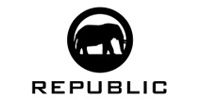 Black elephant logo above the word “REPUBLIC” on a white background