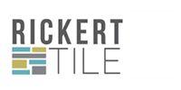 Rickert Tile logo with gray text and multicolored tile graphic