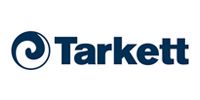 Tarkett logo in dark blue on a white background