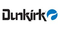 Dunkirk logo in black text with a blue circular wave icon