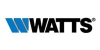 WATTS logo with stylized blue W and black text on white background