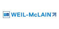 WEIL-McLAIN logo in blue and gray with a small square wm icon