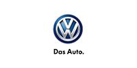 Volkswagen logo with the slogan “Das Auto.” on a white background