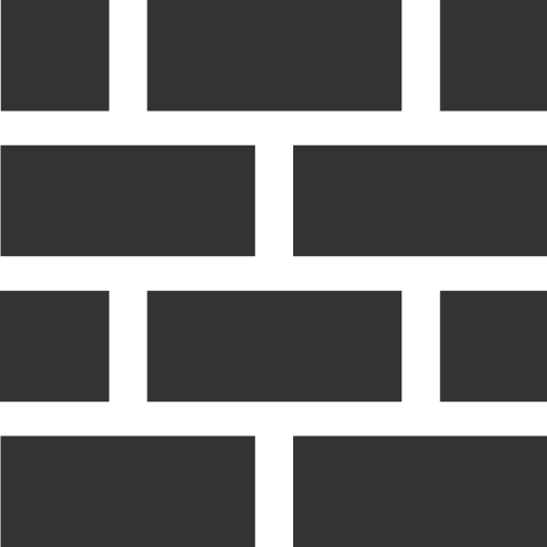 Brick wall pattern, dark gray bricks, white mortar.