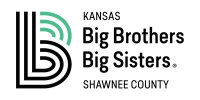 Big Brothers Big Sisters Shawnee County logo with black text and teal logo mark