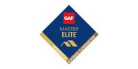 GAF Master Elite diamond-shaped blue and gold certification logo