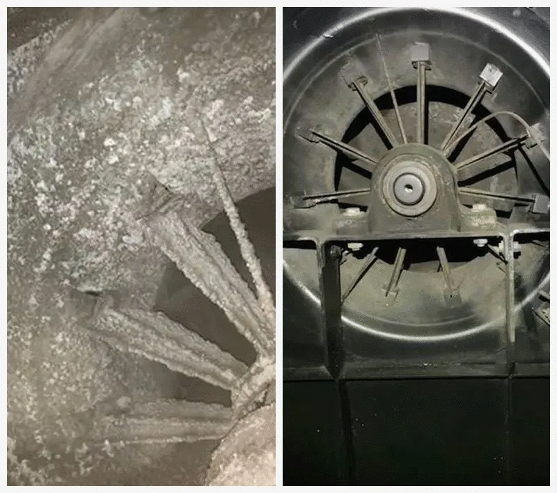 Duct cleaning before and after