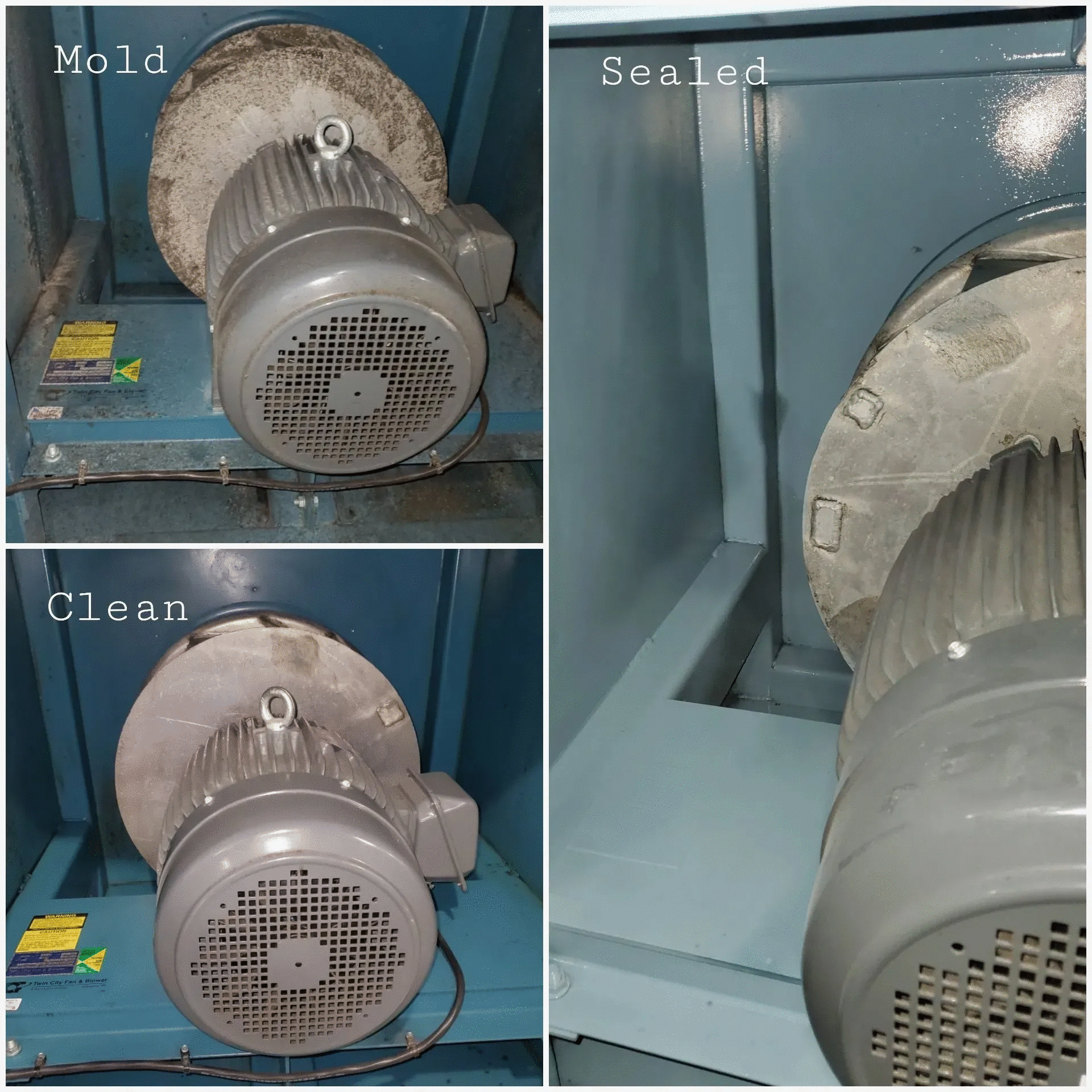 Duct restoration before and after