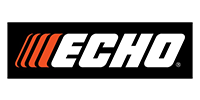 ECHO logo in white and orange on a black background