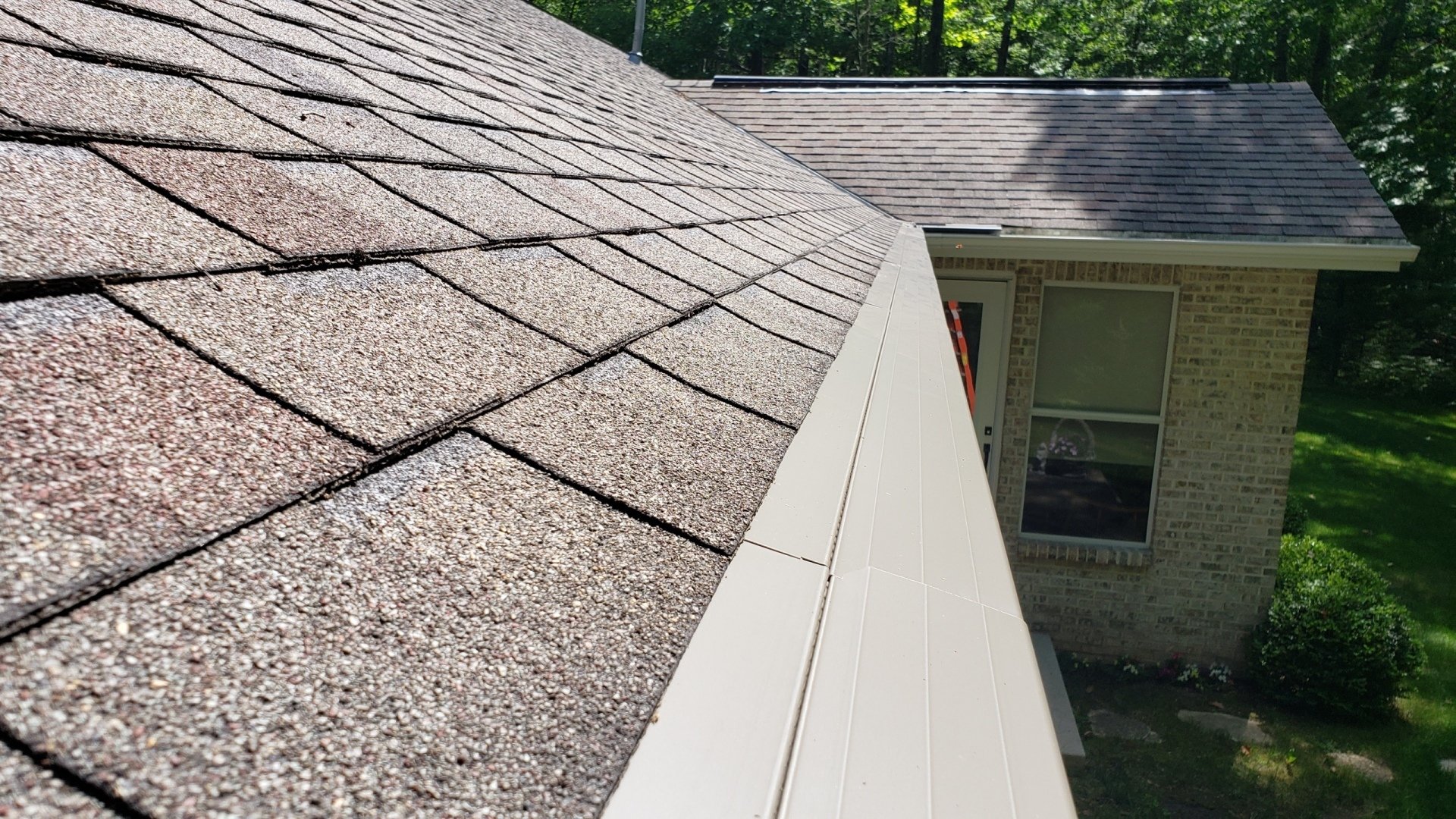 Light Bronze LeafX on Existing Gutters