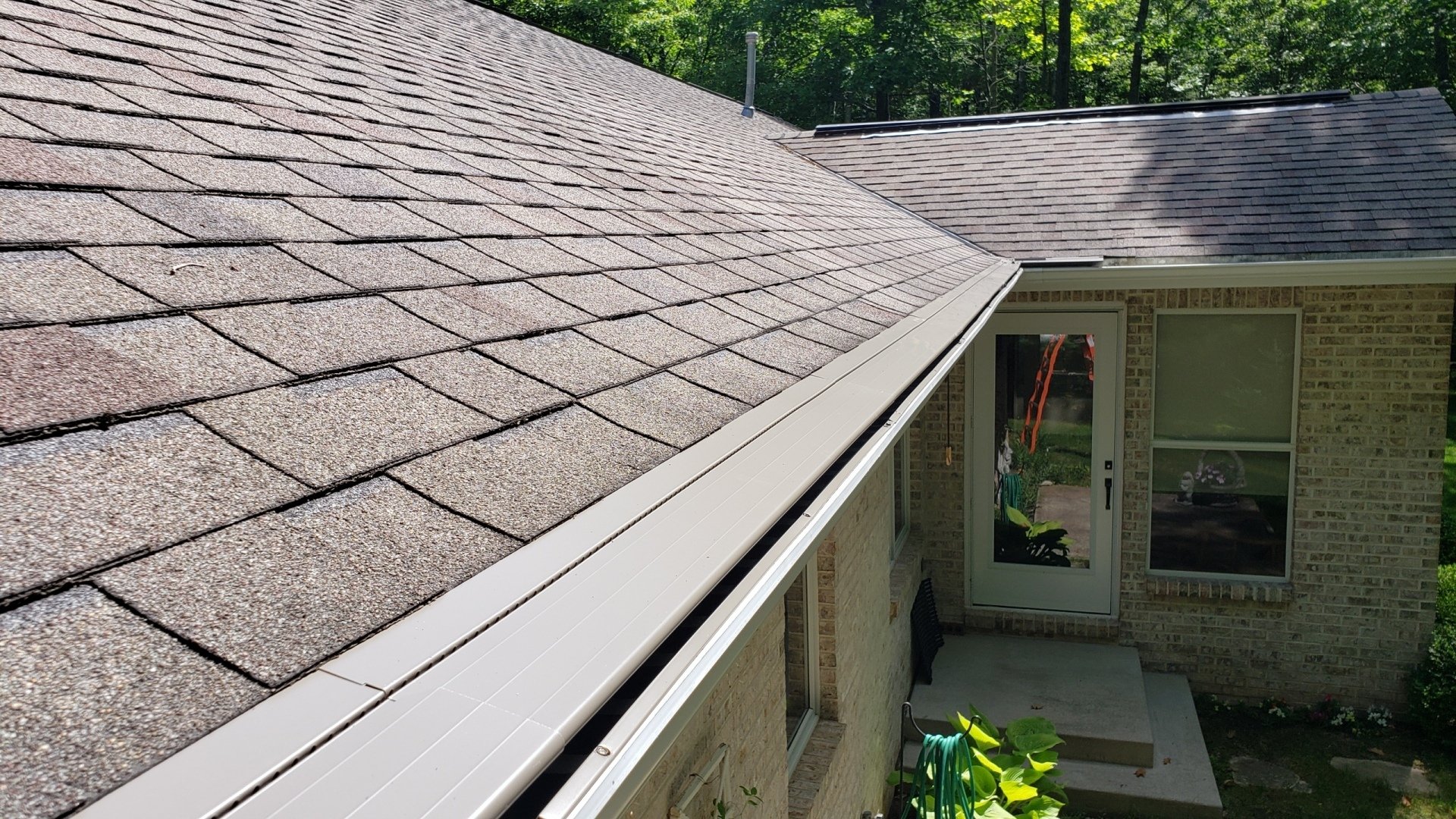 Light Bronze LeafX on Existing Gutters