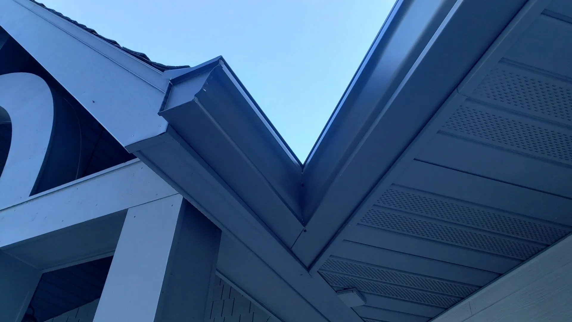 Charcoal Grey 6 inch Gutter, 3x4 Downspouts, and LeafX