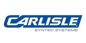The carlisle syntec systems logo is blue and white on a white background.