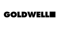 Goldwell logo: bold black text, with a black square on the end.