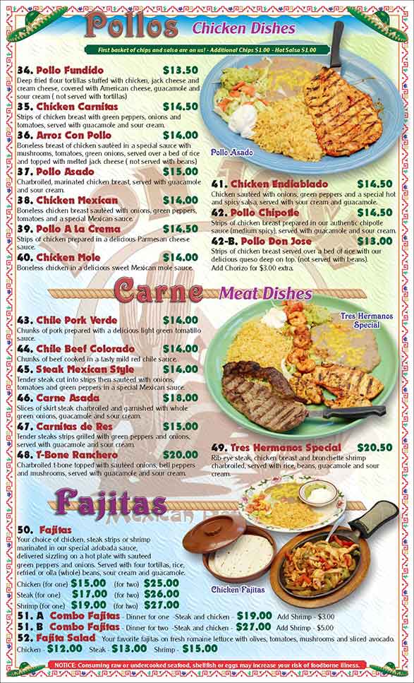 Don Jose Family Mexican Restaurant Full Menu Decorah, IA