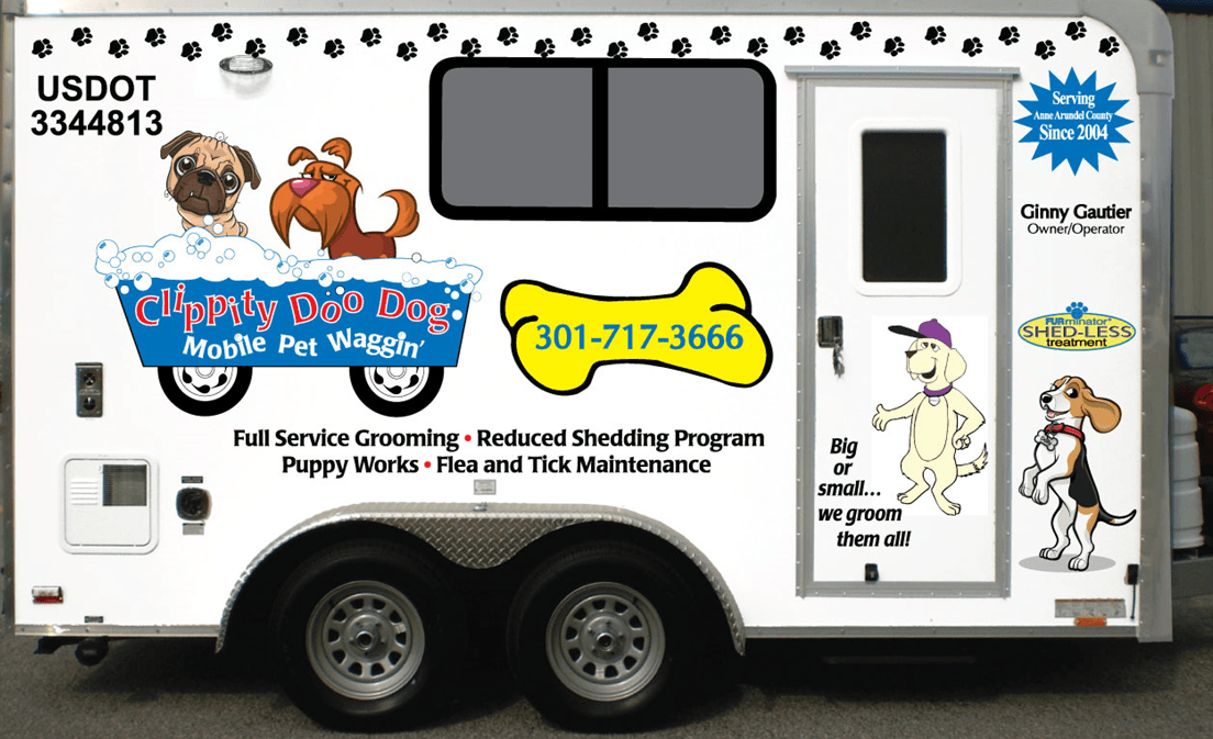 Mobile Pet Groomer Arnold MD Annapolis MD Clippity Doo Dog Mobile Pet Waggin