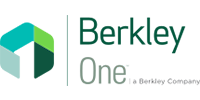 Berkley One logo with green and teal geometric icon and tagline a Berkley Company