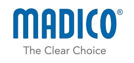 Madico blue logo with the text 