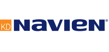 KD Navien logo with orange KD square and blue Navien wordmark
