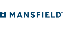 MANSFIELD logo in dark blue with a stylized water droplet icon on a white background