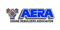 AERA Engine Rebuilders Association logo with engine graphic and blue text on white.