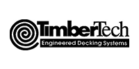 TimberTech logo with a spiral design and text 
