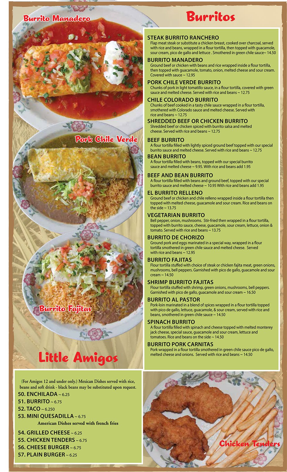 Pueblo Viejo Mexican Restaurant Fort Collins Lunch Menu Windsor