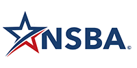 NSBA logo with a blue star, red and blue swoosh, and the letters NSBA in blue.
