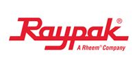 Red Raypak logo with the text 