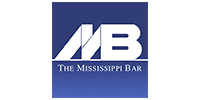 Logo for The Mississippi Bar: white 