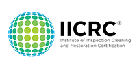 IICRC logo: green and blue sphere with text 