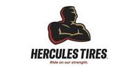 Hercules Tires logo with a muscular black-and-gold figure above the company name and slogan