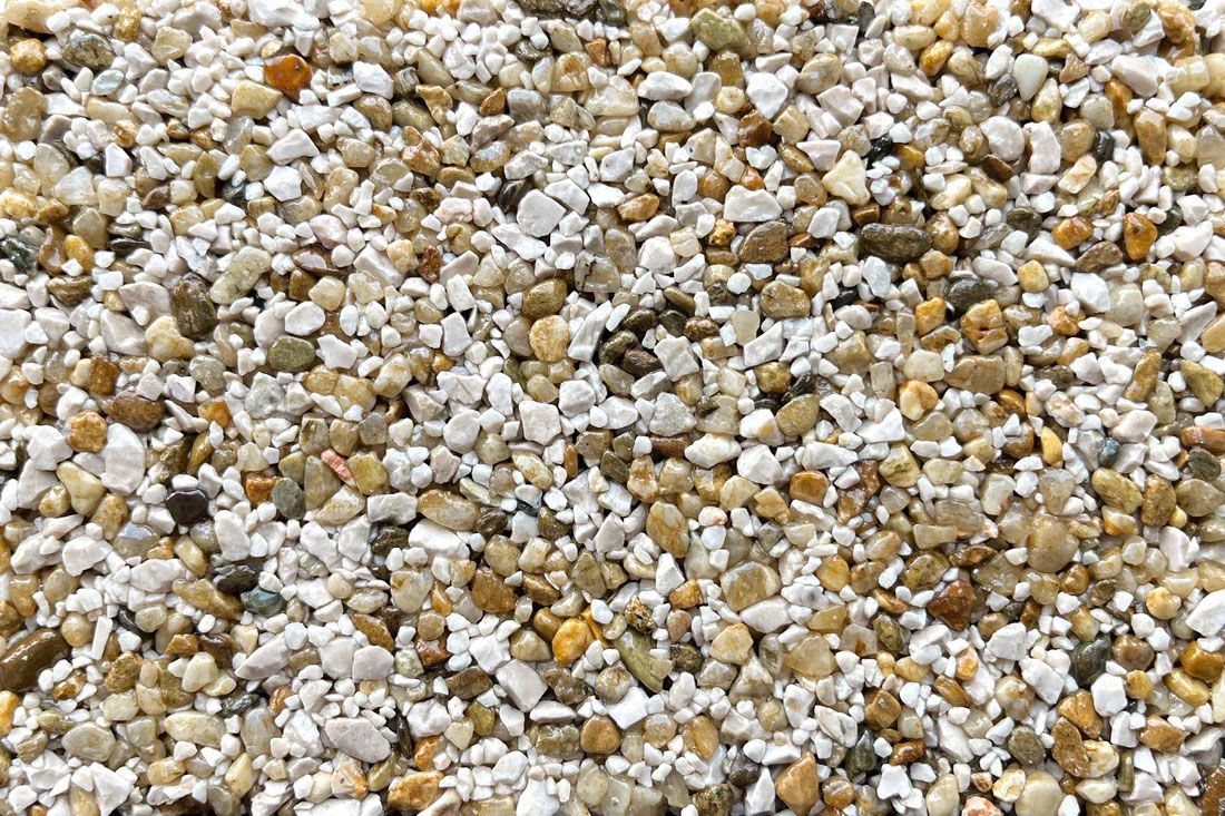 A close up of a pile of small rocks.
