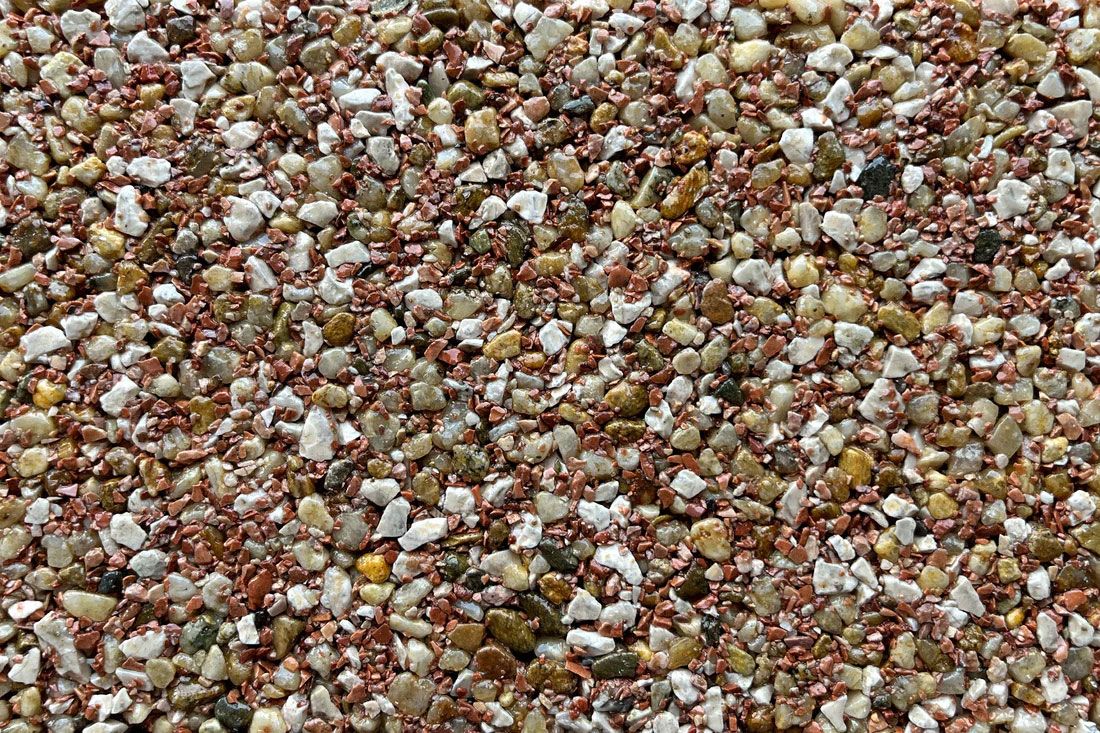 A close up of a pile of small rocks.