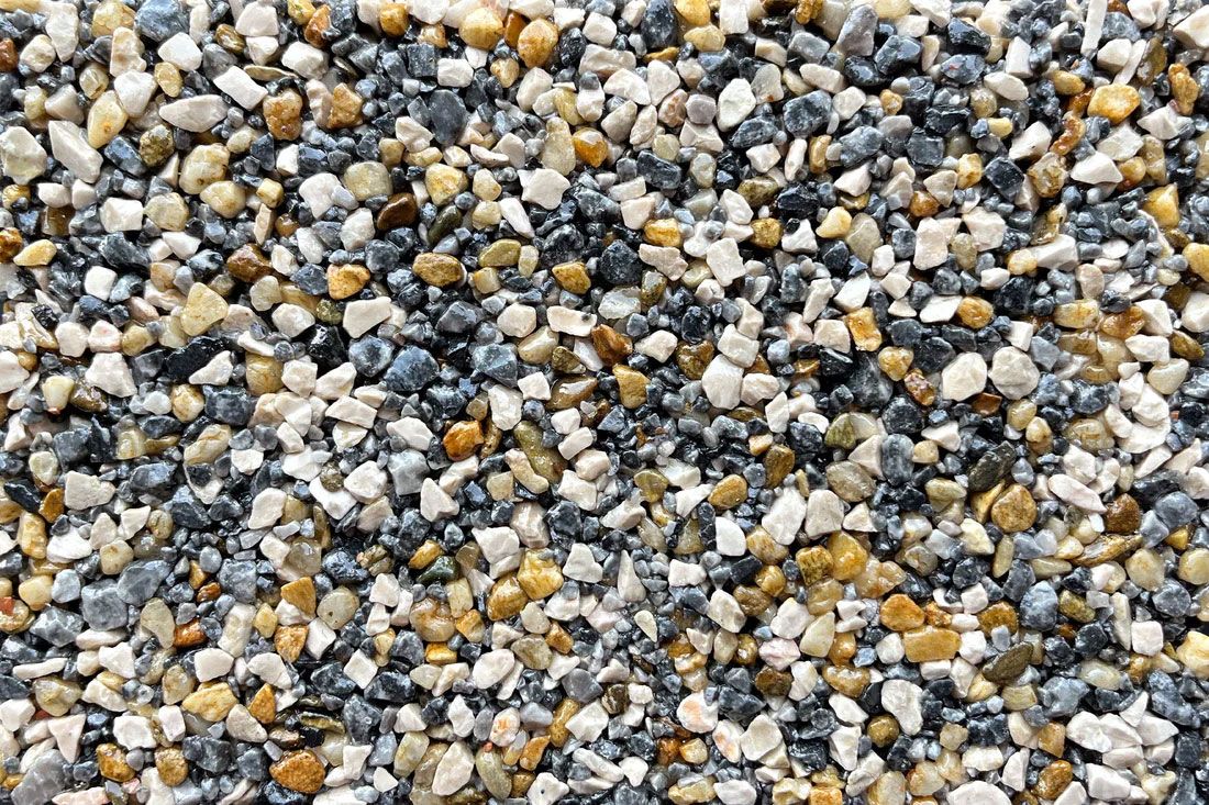 A close up of a pile of small rocks.