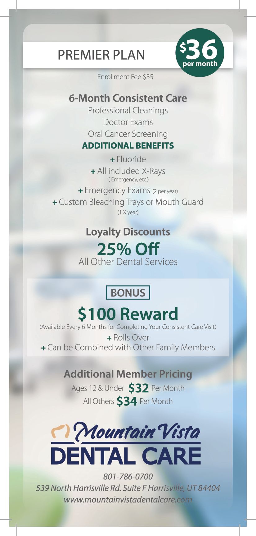 In Office Discount Plans Mountain Vista Dental Care