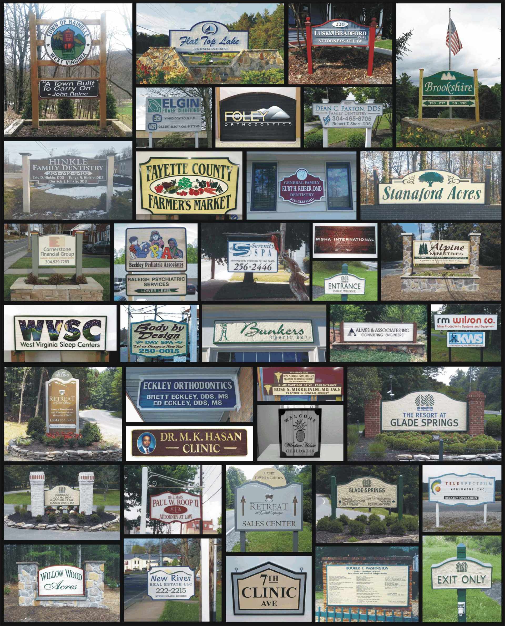 Sandblasted Signs Beckley, WV Farha Signs