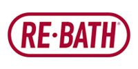 RE-BATH logo in red text inside a red oval outline on a white background