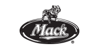 Mack Trucks logo with bulldog on an oval frame. The word 