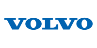 Volvo logo in blue.