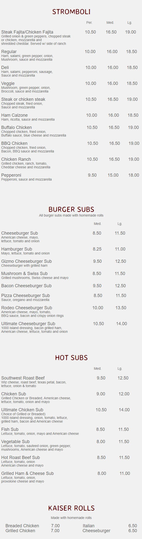 Salt and Pepper Italian Bistro and Pizza Menu Lancaster PA