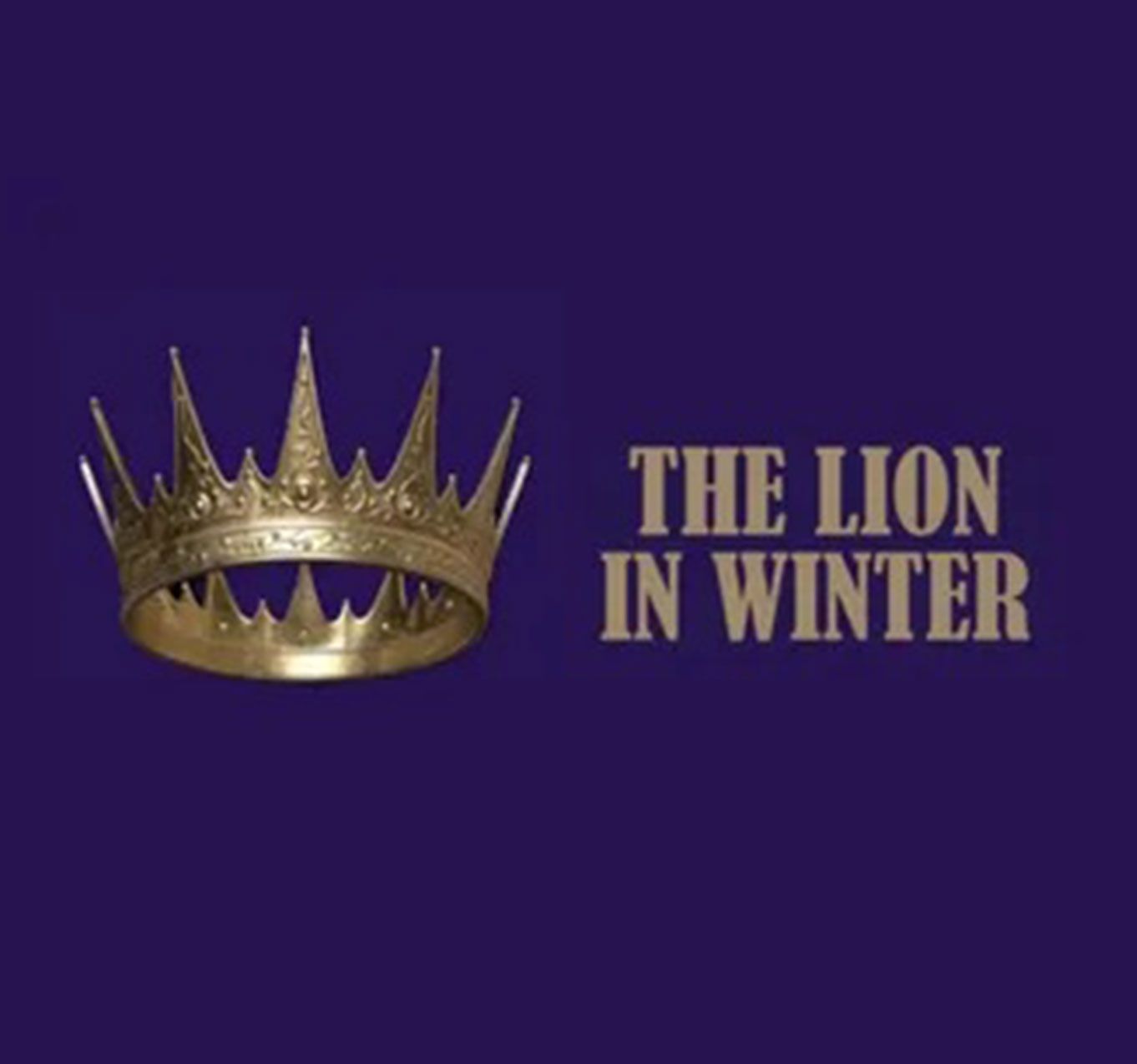 Gold crown on purple background with text 