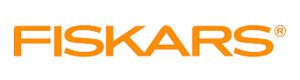 Fiskars logo in orange text on a white background