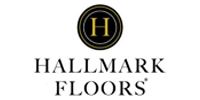 Hallmark Floors logo with gold H in black circle and black text on white background