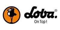 Loba logo with black silhouette in orange circle and the text “Loba On Top!”
