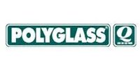 POLYGLASS logo in white text on a green rectangular background with a small green-and-white emblem