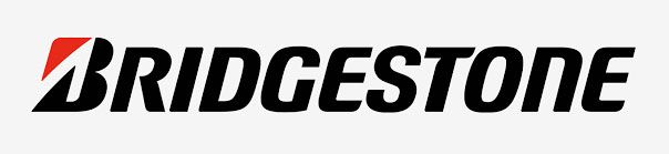 Bridgestone logo in black and red on a white background
